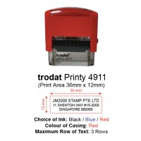 Trodat Customise 36mm x 12mm Self-Inking Flipping Name Stamp (Model: Printy 4911)